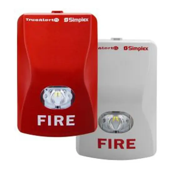 [SPL-59VO-WRFO] Aparato de Luz estroboscópica direccionable TrueAlert ES LED, montaje en pared, para Exterior, rojo, "FIRE