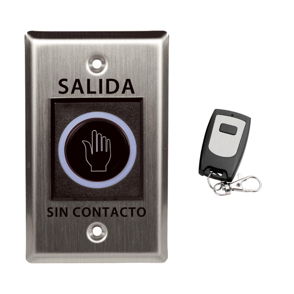[ZKT-TLEB102-R] Botón de salida sin contacto, relé NO-NC con opción de control remoto. Zkteco.