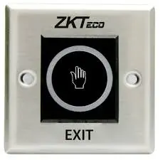 [ZKT-TLEB101] Botón de salida sin contacto, relé NO-NC con punto común, sin fuente de alimentación 12VDC, placa 1/2 Gang. Cuadrado. Marca ZKTeco