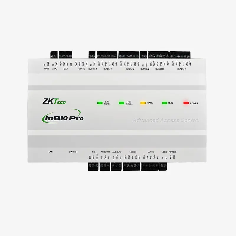[ZKT-INBIO260PRO] Control de acceso para 2 puertas Biometrico, H: 20000, T: 60000, E: 100000. Zkteco