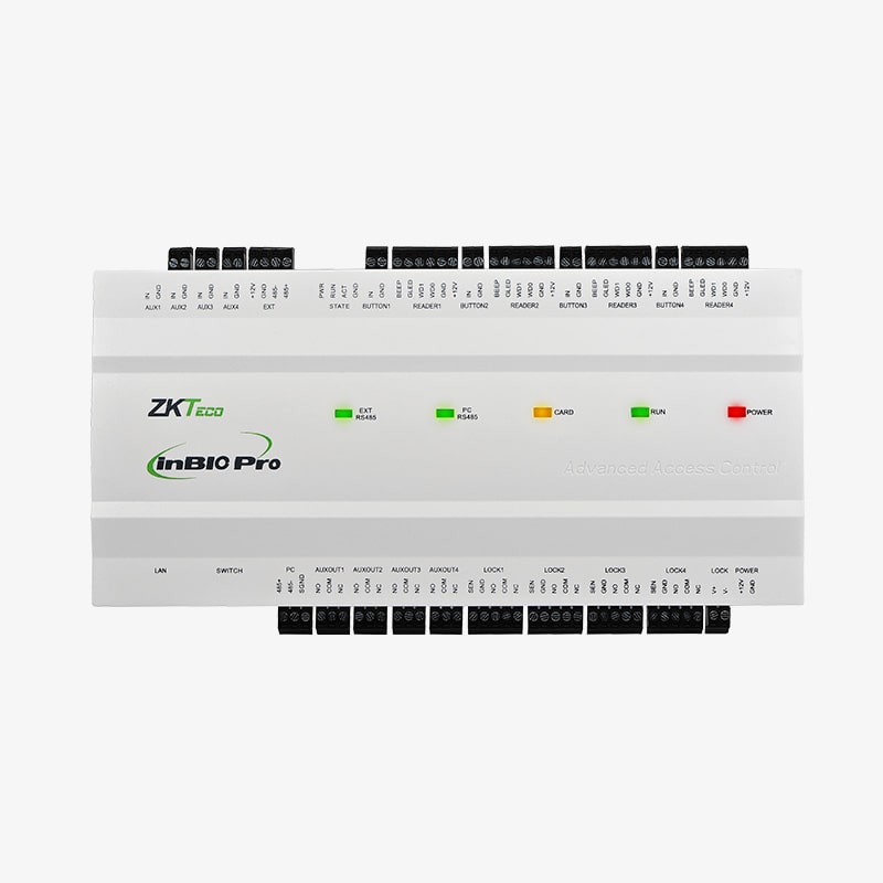 [ZKT-INBIO460-PRO] Control de acceso para 4 puertas Biometrico, H: 20000, T: 60000, E: 100000. Zkteco