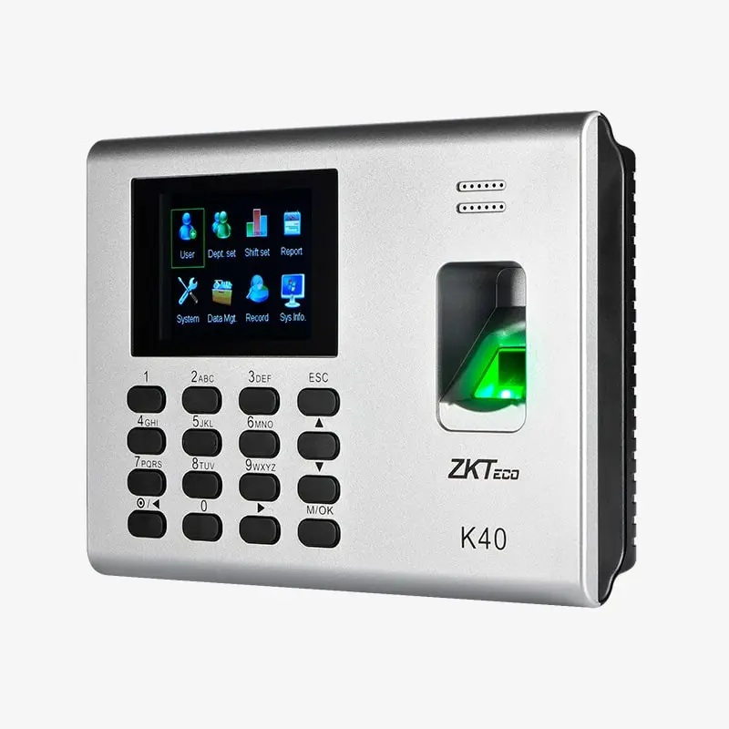 [ZKT-K40PRO-ID-SSR] Control de acceso y asistencia con batería incorporada, huella SSR, H: 1000, E: 80000. Zkteco
