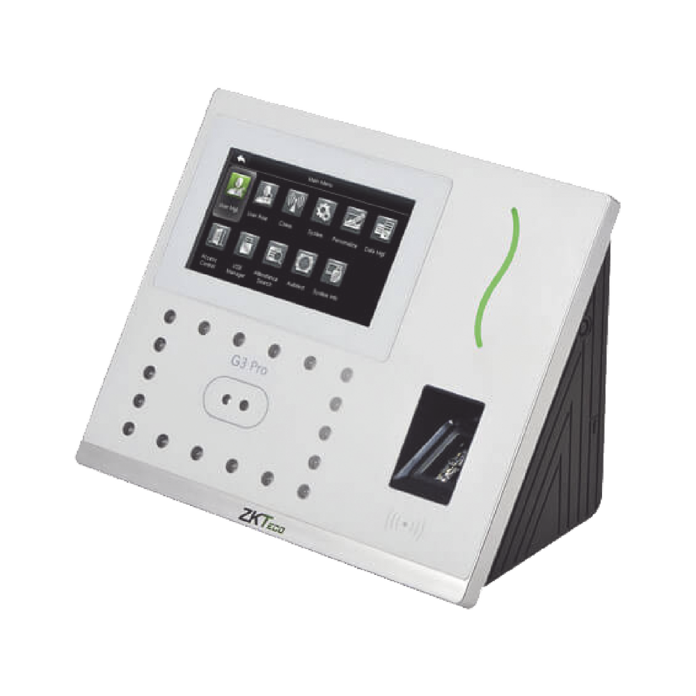 Terminal de Control de Acceso y Asistencia ZKTeco G3 Pro — Multibiométrico Facial, Huella, Palma y Tarjeta con ADMS para Control Integral de Personal