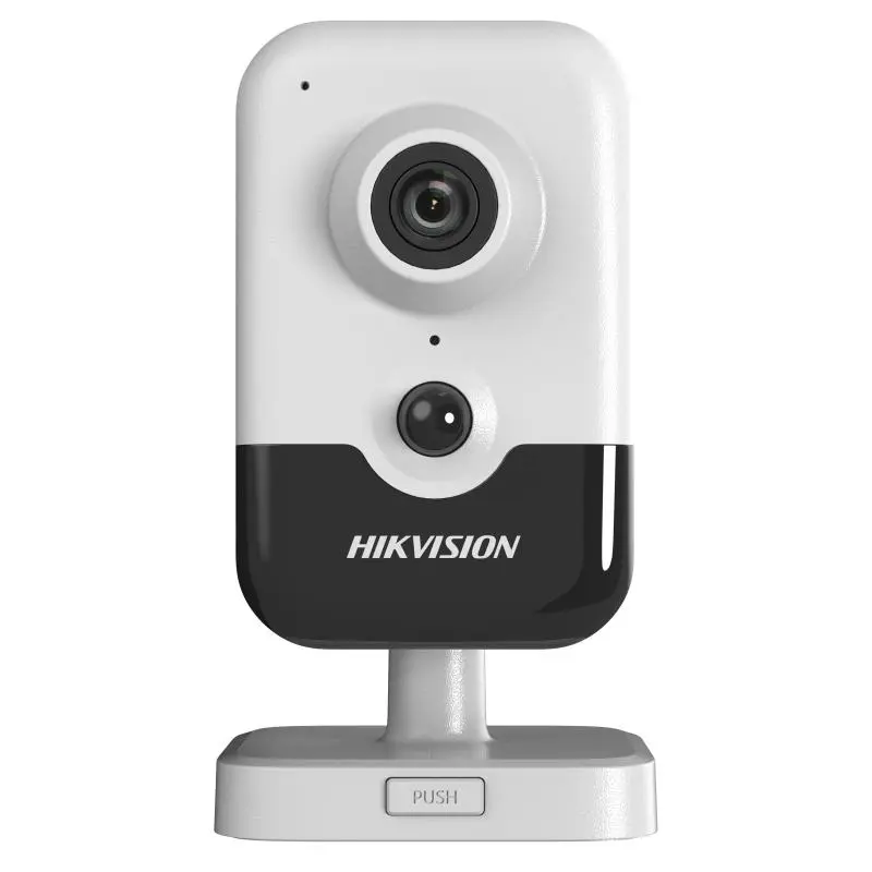 [HIK-DS2CD2420FIW] Cámara cubo IP 2MP, WiFi para interior, lente 2.8mm, IR 10m, 3D-DNR, PoE, incluye PIR para detectar el movimiento. Hikvision.