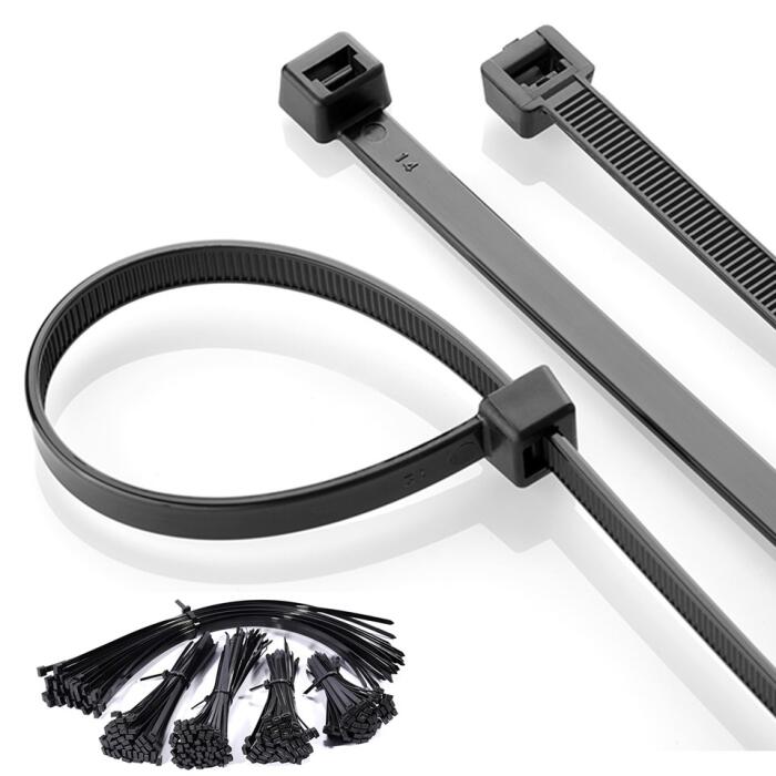 [CBL-ATW120S-550BK] Gaza de nylon para exterior PA6, 550 mm / 7.6 mm, resistencia 100 lb (pack x100)