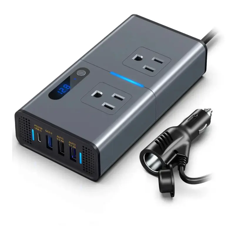 [CDP-XUV212] Inversor parta vehiculo 200V, 110, 2 nema, 4 USB A, 1 USB C.