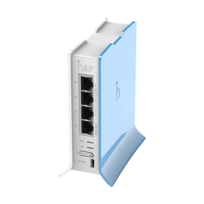 [MIK-RB941-2ND-TC] Router board HAP Lite con 650Mhz CPU, 32MB Ram, 4 LAN, built-in 2.4Ghz 802b/g/n con antenas integradas. Microtik.