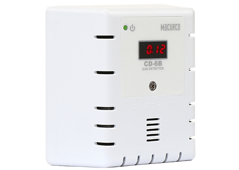 [MCC-CD-6B] Sensor monitor de dióxido de carbono (CO2) 12-24V, 3 niveles de alerta con tres relés independientes, rango de 0 a 5% en volumen. Macurco