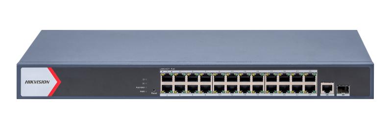 [HIK-DS-3E1526P-EI-M] Switch Gigabit PoE+ / Administrable / 24 Puertos 10/100/1000 Mbps PoE+ / 1 Puerto 10/100/1000 Mbps Uplink / 1 Puertos SFP Uplink Configuración Remota desde Hik-PartnerPro /Modo Extendido hasta 300 Metros / 230 W