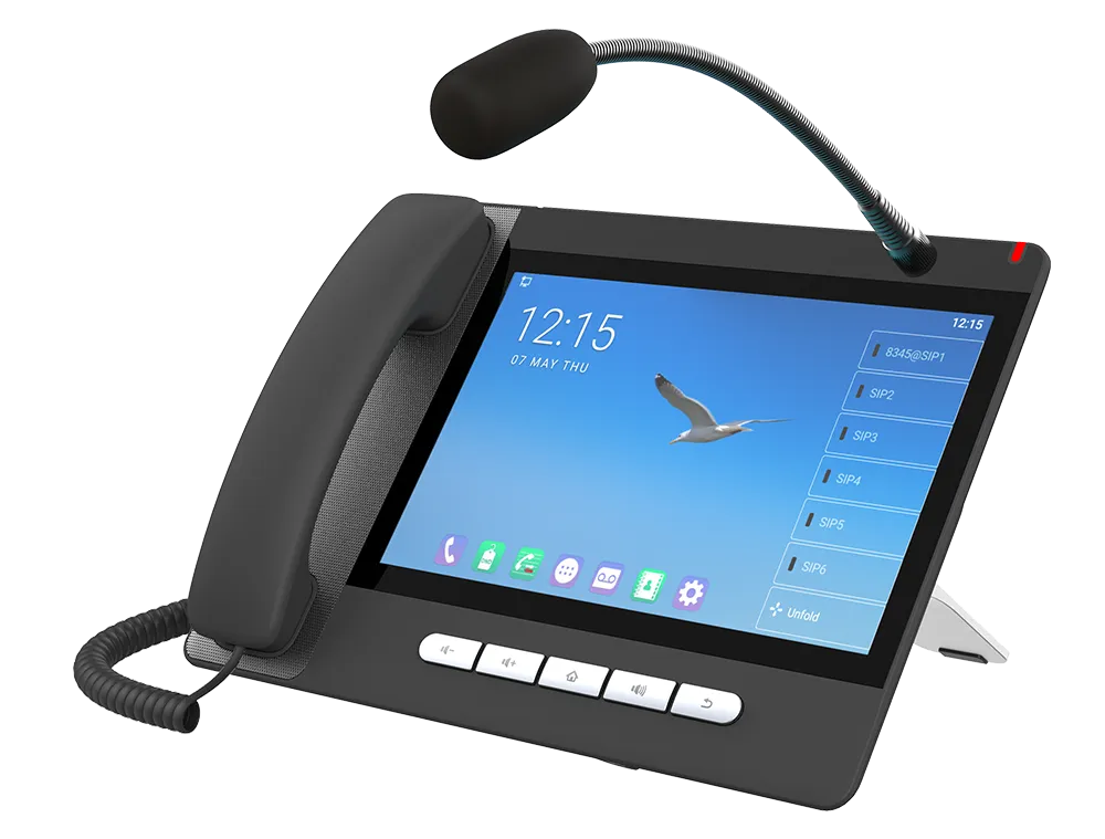 [FAN-A32I] Teléfono IP empresarial Android 9.0 para 20 líneas SIP, pantalla táctil de 10.1"", Wi-Fi, Bluetooth, PoE y hasta 112 botones DSS y 2 puertos GigabitTelefono de escritorio. Fanvil