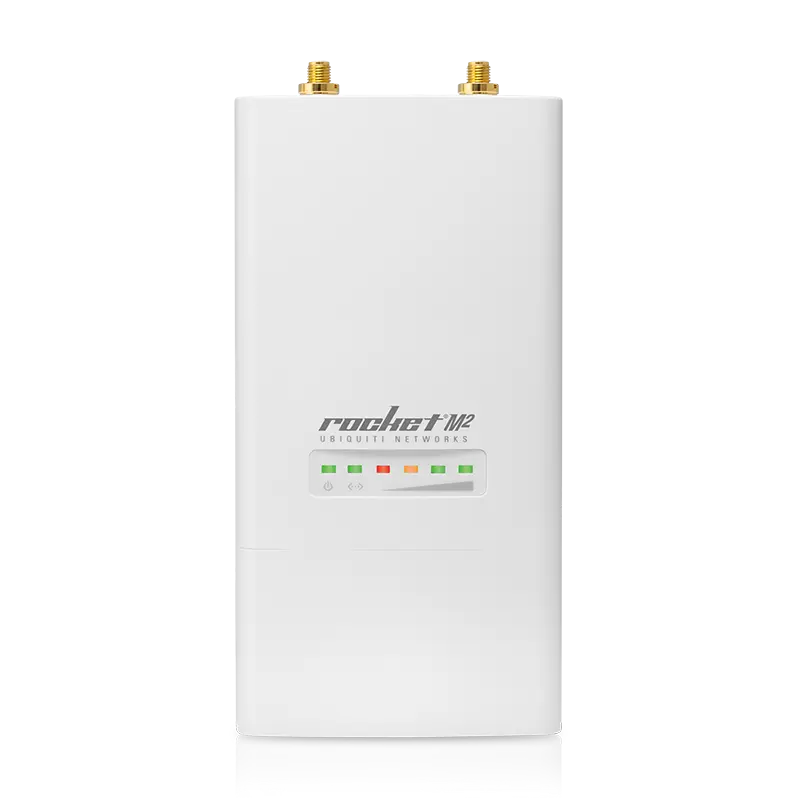 Rocket M2 | Radio airMAX 2.4 GHz Hi-Power 2×2 MIMO · 150+ Mbps · 15+ km · Estación Base PtP y PtMP