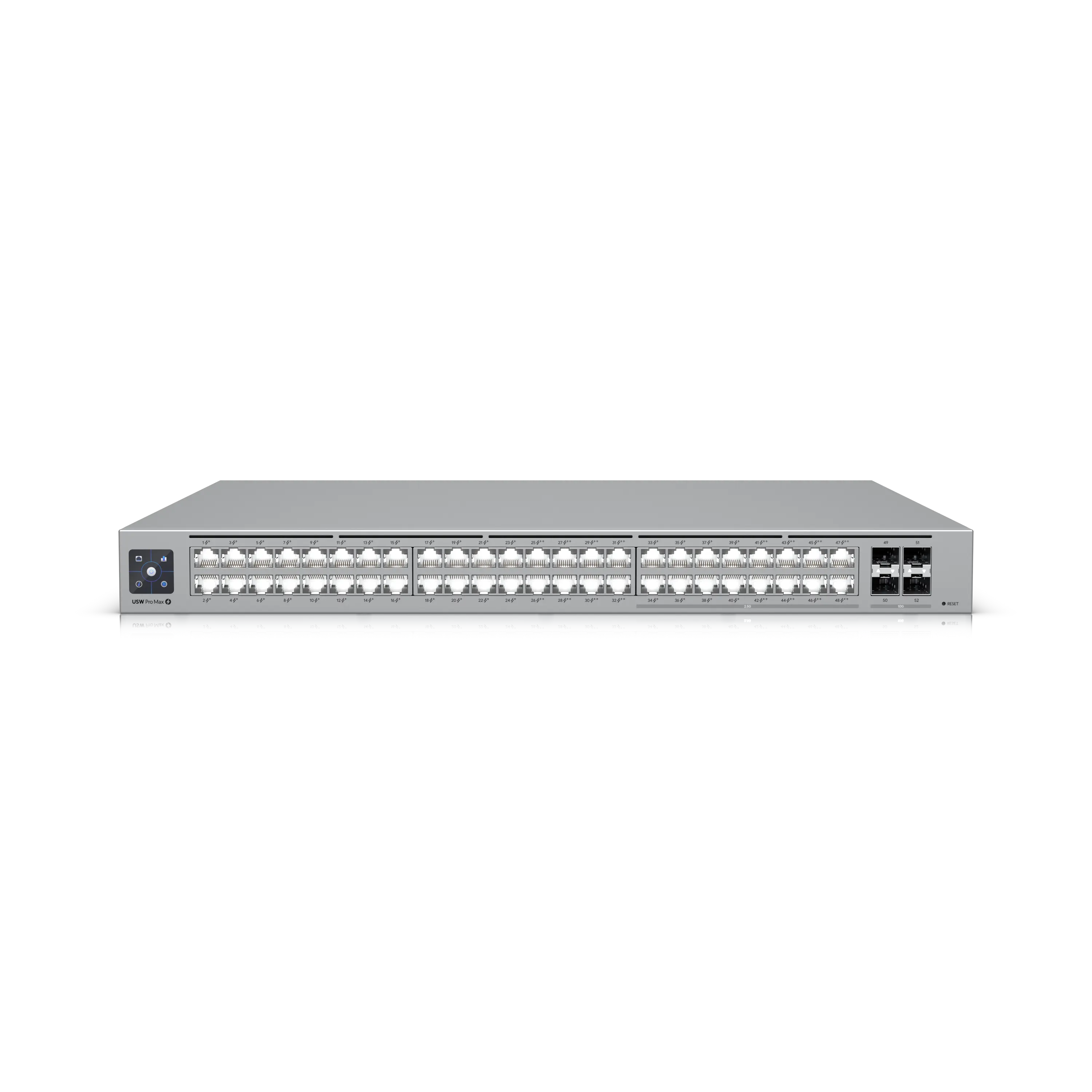 [UBT-USW-PRO-MAX-48-POE] UNIFI Switch Etherlighting™ de capa 3 de 48 puertos con salida 2,5 GbE y PoE++. Ubiquiti