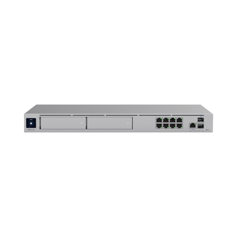 [UBT-UDM-PRO-MAX] UNIFI controlador gateway, 8x RJ45 1000Mb/s, 1x SFP+, 1x RJ45 2.5Gb/s WAN, 1x SFP+ WAN
