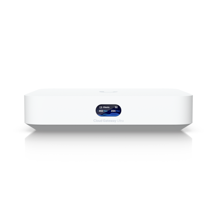 [UBT-UCG-ULTRA] UniFi Cloud Gateway, Router multiWAN para balanceo/failover / Integra UniFi Network para administrar hasta 30 dispositivos UniFi, (1) puerto WAN 1/2.5 GbE y (4) puertos LAN GbE