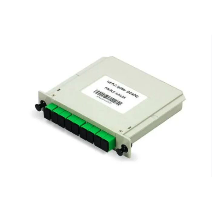 [CBL-OSP906108AC] Divisor Óptico CASSETTE 1*8 Conector SC Monomodo / APC con CAJA - Cierre de Empalme