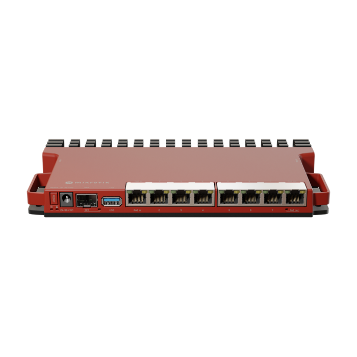 Router L009IGSRM con 2 núcleos de CPU, 800Mhz, RAM 512MB, 8 ptos 10/100/1000, 1 SFP 2.5G para montaje en Rack