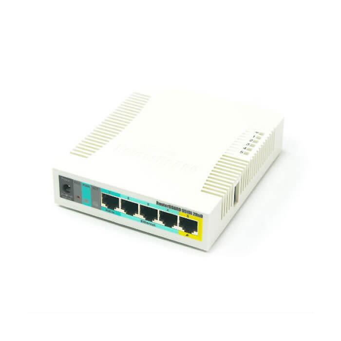 Router punto de acceso inalámbrico RouterBoard con 600Mhz CPU, 128MB RAM, 5x LAN, built-in. Mikrokit
