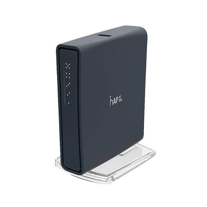 RouterOS hAP ac lite Tower, 5 Puertos Fast Ethernet, WiFi Doble Banda 802.11ac, Base tipo Torre. Mikrotik.