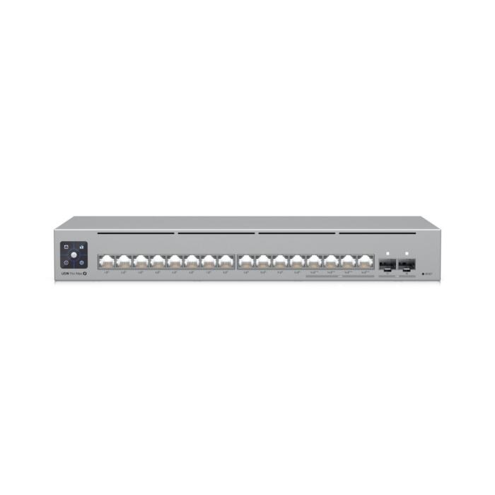 [UBT-USW-PRO-MAX-16-POE] UNIFI Switch Pro Max 16 PoE - Switch - L3 - Managed - 12 x 10/100/1000 (12 PoE+, 4 PoE++) + 4 x 2.5GBase-T + 2 x 10 Gigabit Ethernet - desktop, rack-mountable - PoE++ (180 W) - DC