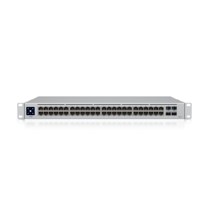 [UBT-USW-48-POE] UniFi Switch USW-48-POE, Capa 2 de 48 puertos (32 puertos PoE 802.3af/at + 16 puertos Gigabit) + 4 puertos 1G SFP, 195W, pantalla informativa